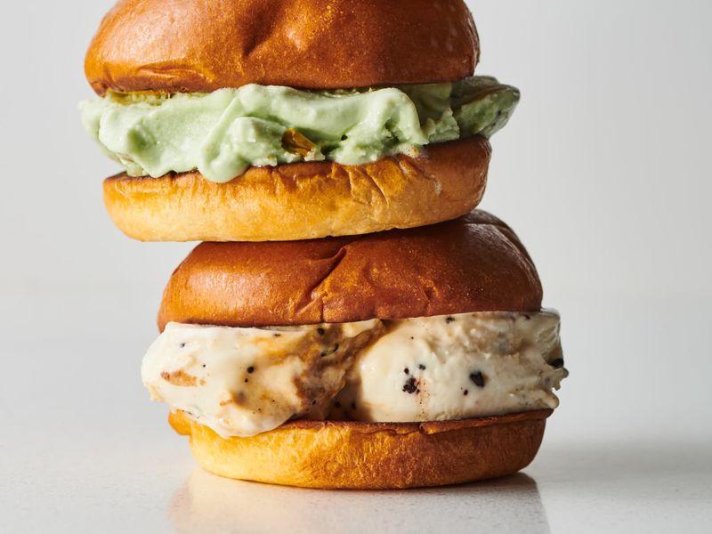 Deep-Fried Ice Cream Burgers