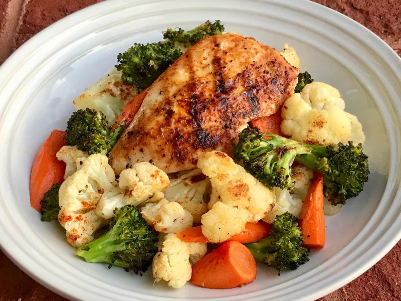 Grilled Chicken With Roasted Vegetables