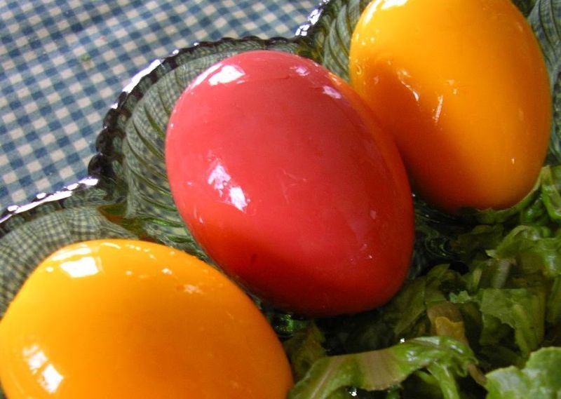 Artificially Coloured Pickled Eggs