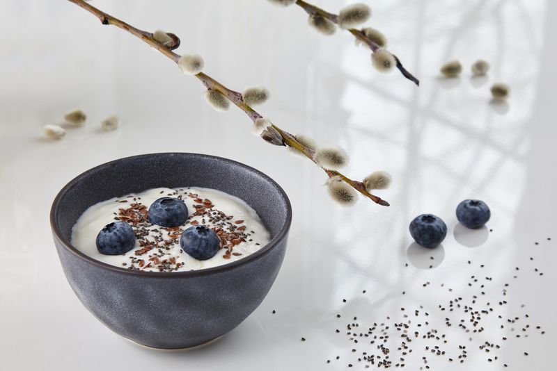 Sprinkle Flaxseeds Over Yoghurt