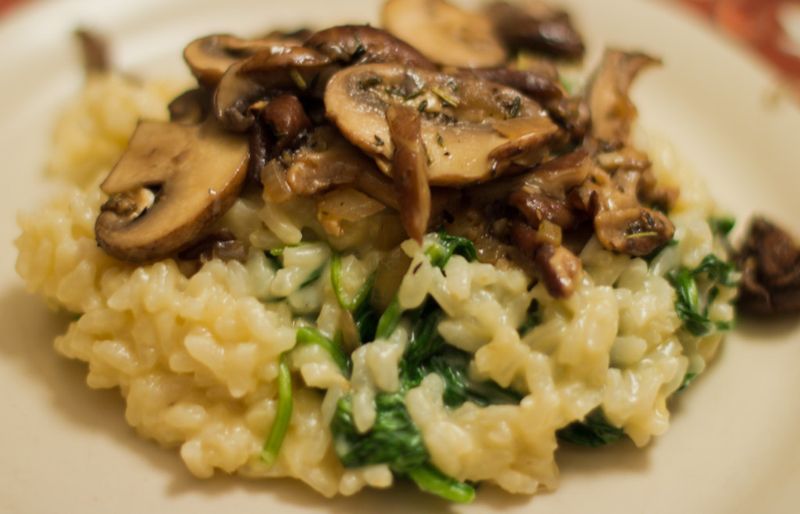 Gouda And Mushroom Risotto