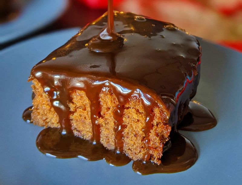 Sticky Toffee Traybake With Date Syrup Glaze