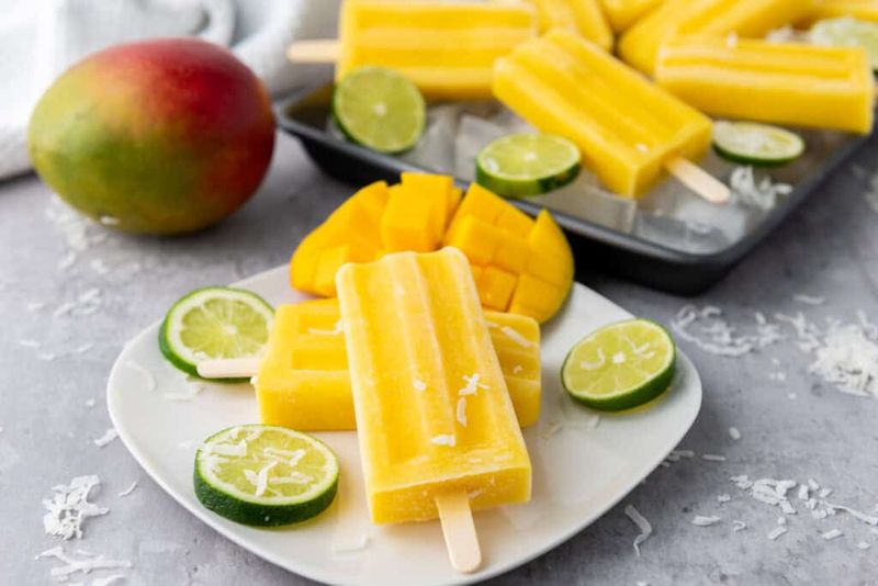 Coconut Mango Popsicles