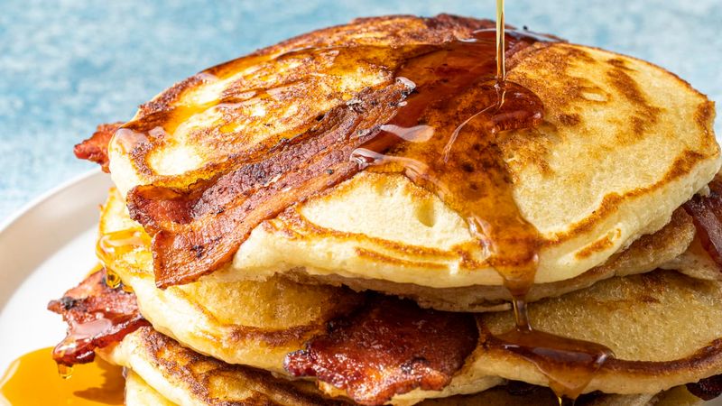 Pancakes With Bacon And Syrup