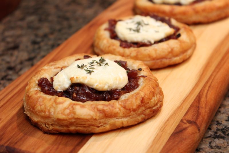 Goat Cheese And Caramelised Onion Tartlets