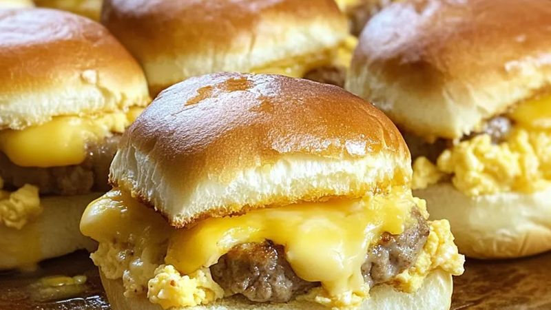 Breakfast Sausage And Egg Sliders