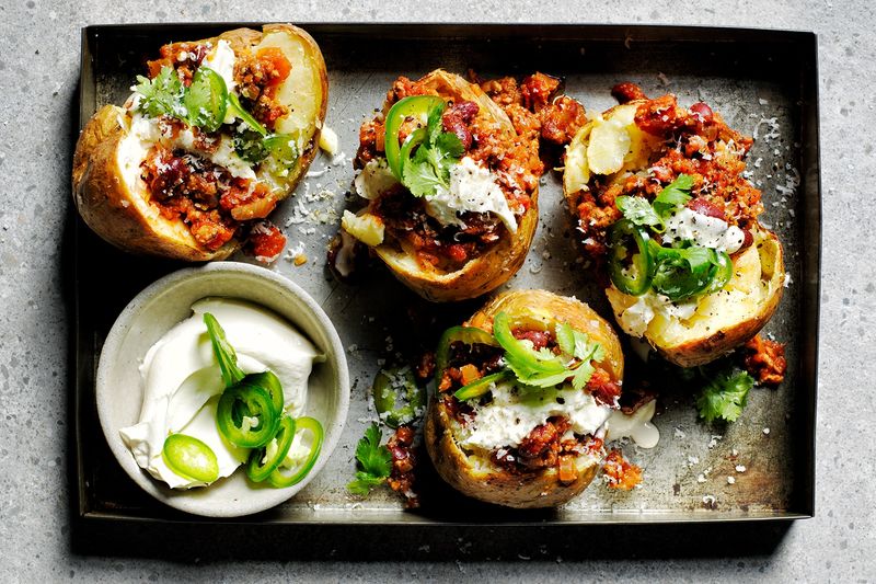 Jacket Potato With Cheese And Beans