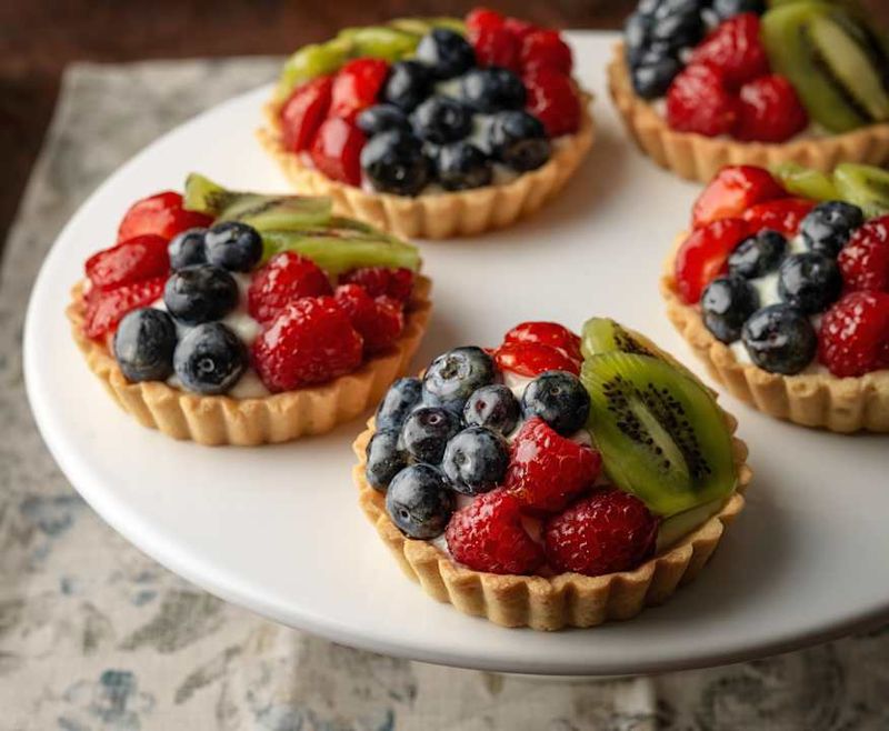 Fruit Tarts With Custard Filling