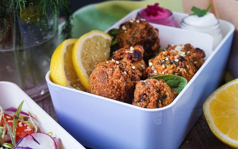 Falafel With Couscous And Hummus