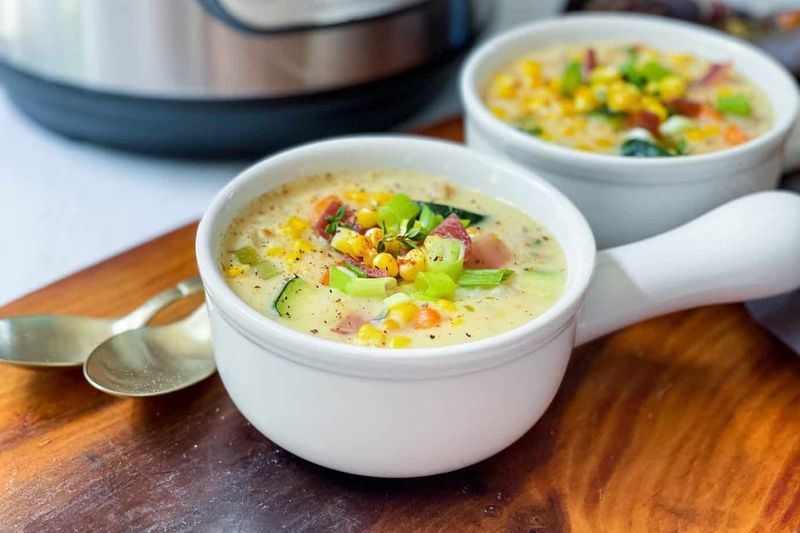 Sweetcorn And Courgette Chowder