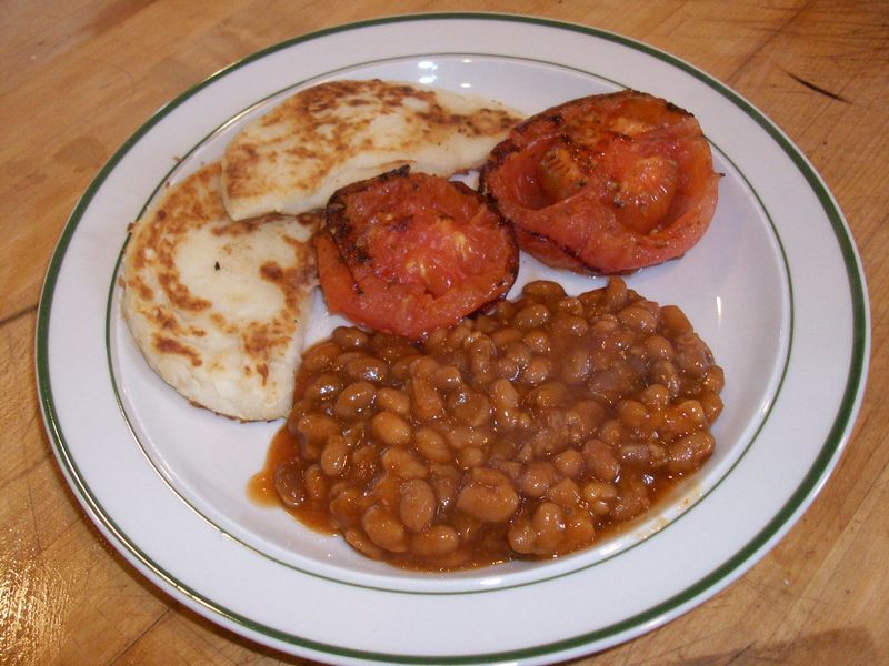 Tattie Scones With Beans Or Leftover Veg