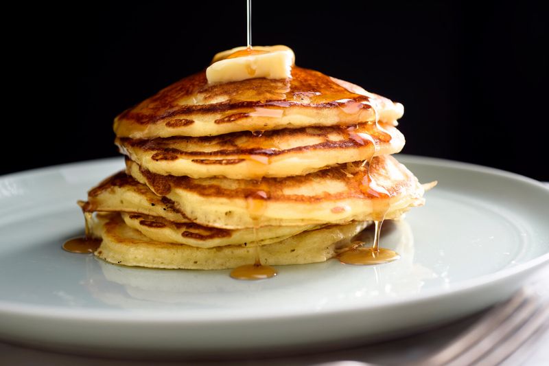 Buttermilk Pancakes With Maple Syrup