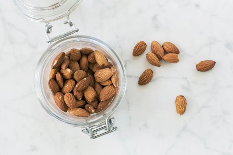 Handful Of Almonds Or Walnuts