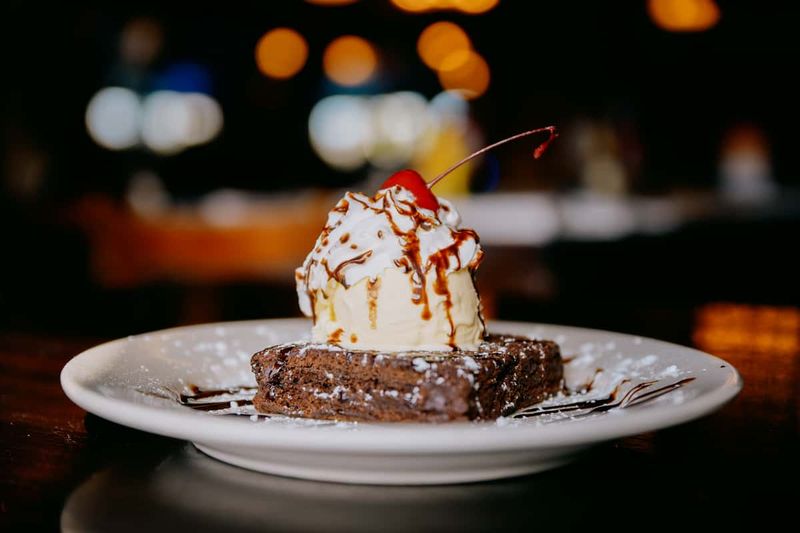 Warm Chocolate Brownie With Ice Cream