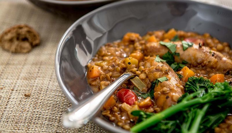 Sausage And Lentil Casserole