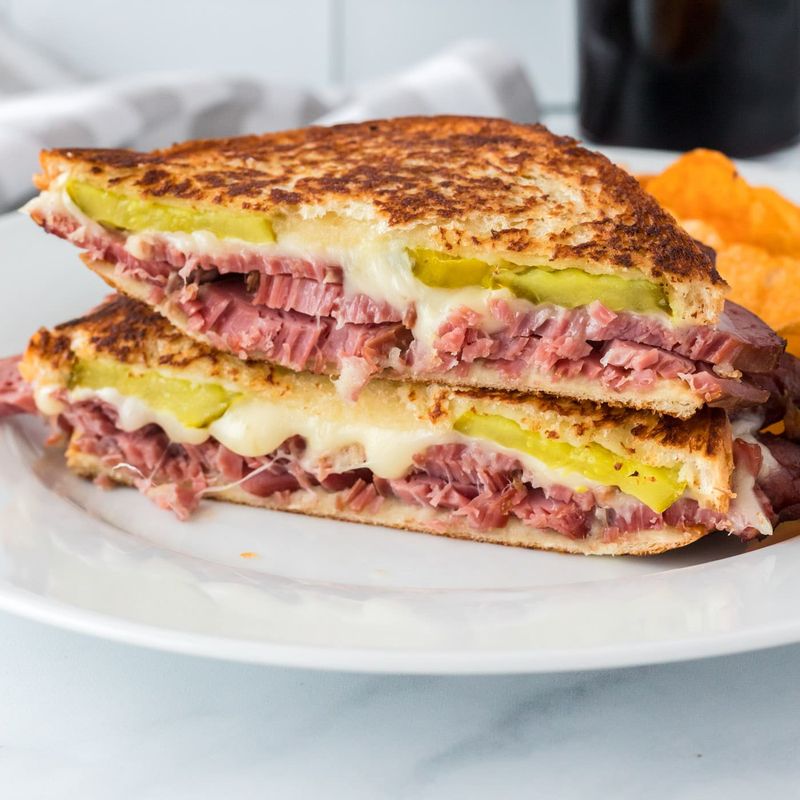 Corned Beef And Pickle Sandwich