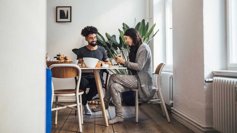 Sit At A Table Instead Of Eating On The Go