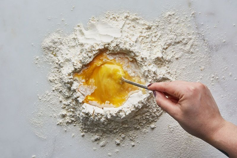 Measure Flour And Create A Well