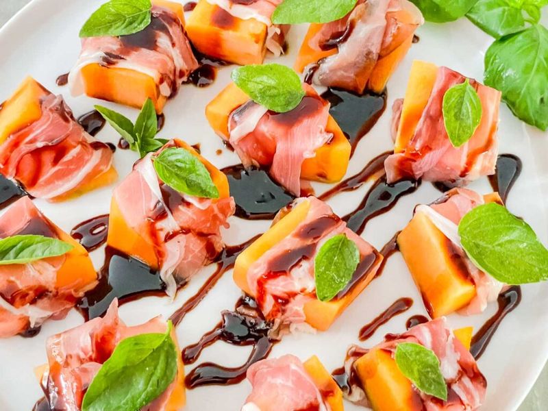 Prosciutto-Wrapped Melon Bites