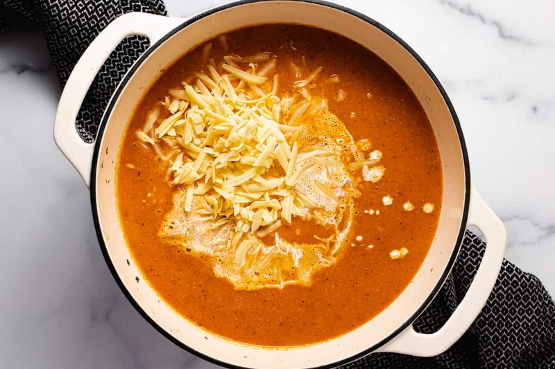 Creamy Tomato Soup With Melted Gouda