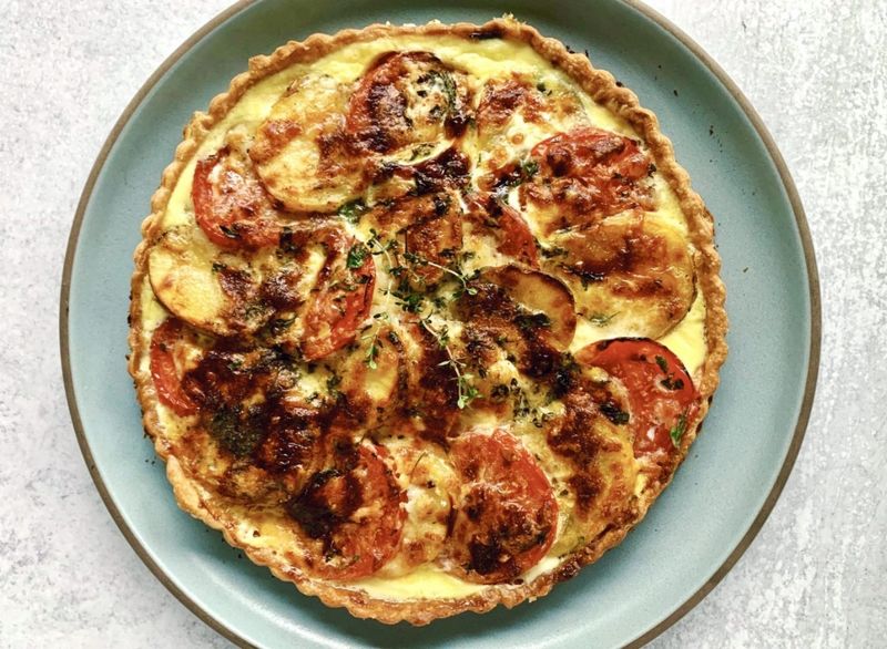 Roasted Vegetable And Gouda Tart