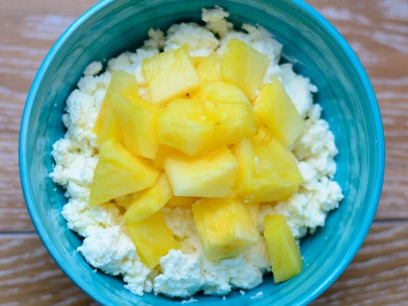 Cottage Cheese With Pineapple Chunks