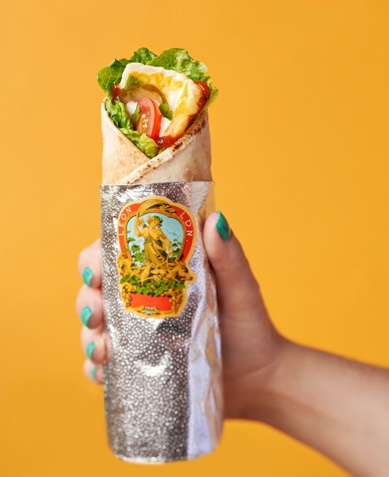 LEON Grilled Halloumi Wrap