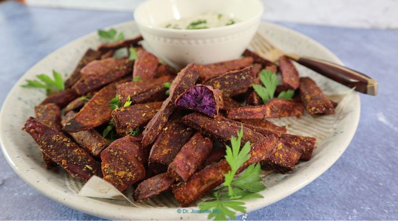 Roasted Purple Sweet Potato Wedges
