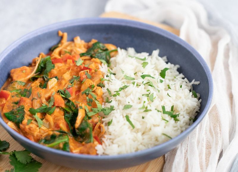 Indian Vegetable Curry With Rice