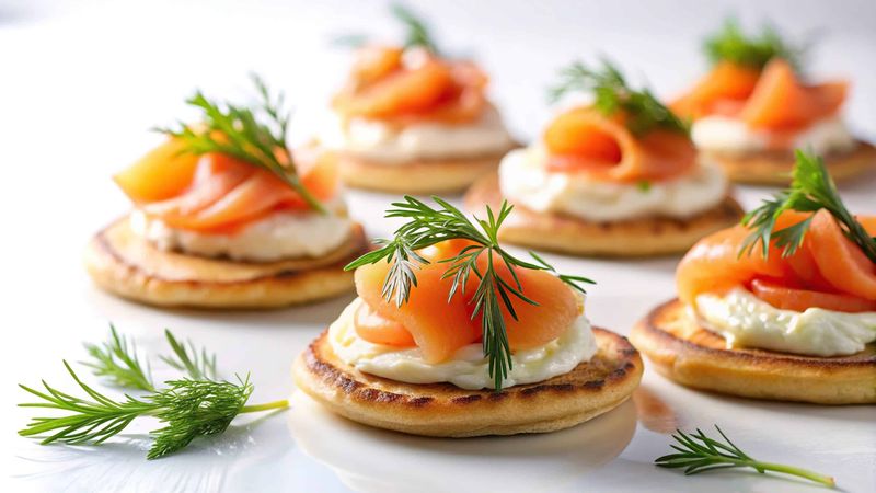 Smoked Salmon Blinis With Crème Fraîche