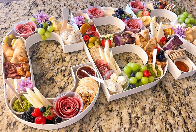 Charcuterie Boards Shaped Like Letters