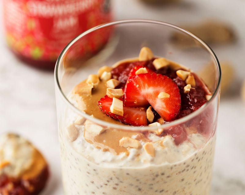 PB And J Overnight Oats