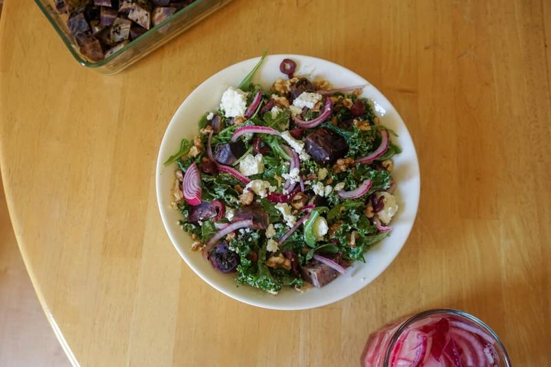 Purple Sweet Potato Salad With Herbs