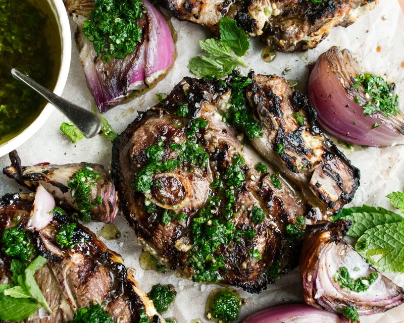 Prince Philip - Grilled Lamb Chops With Mint Sauce