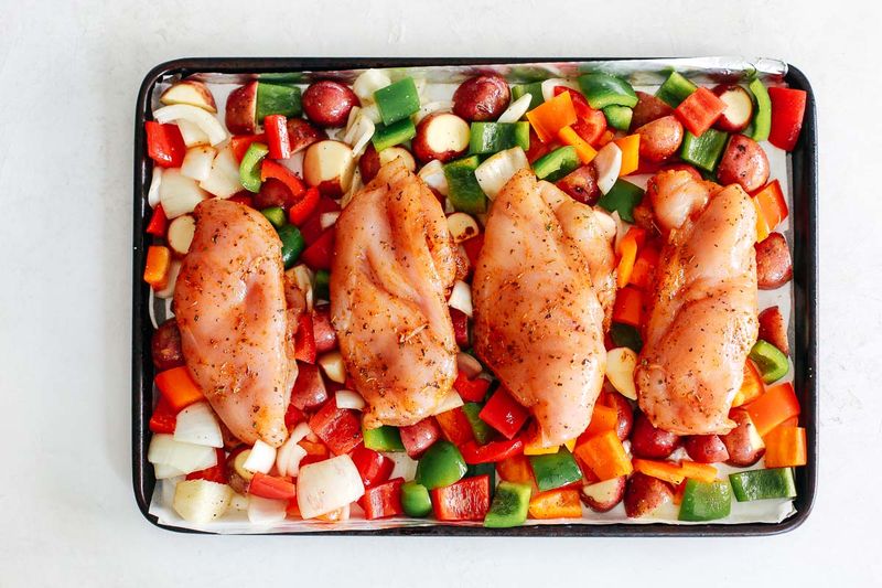 Baked Chicken Breast With Roasted Vegetables