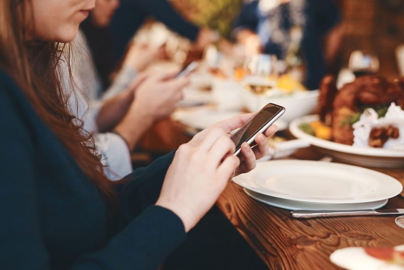 Using Your Phone During Meals