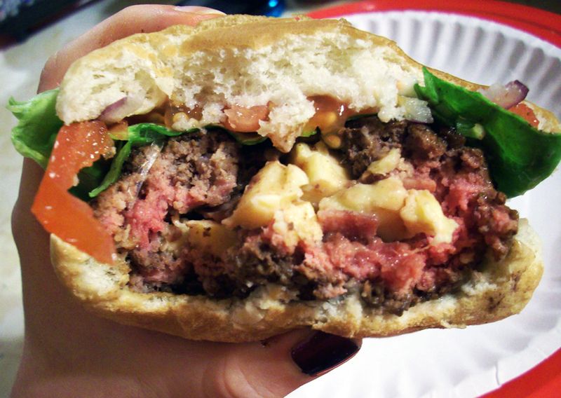 Gouda And Bacon Stuffed Burgers