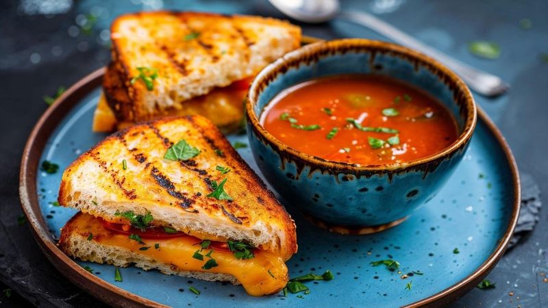 Grilled Cheese And Tomato Soup Sliders