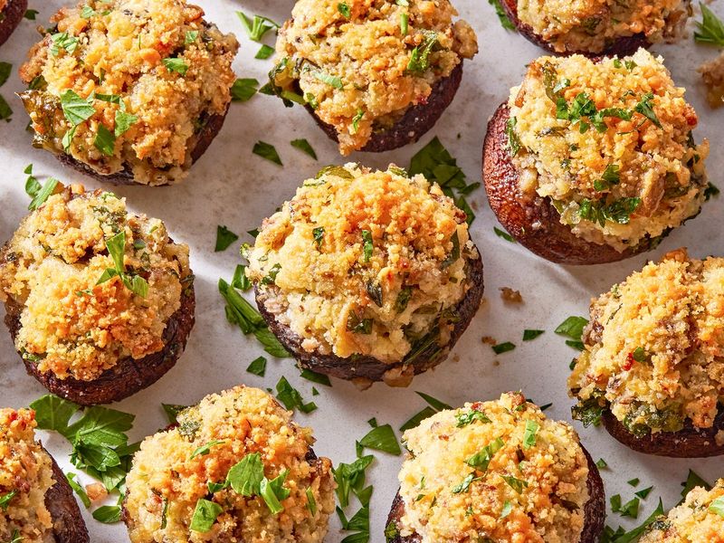 Stuffed Mushrooms With Garlic And Herbs