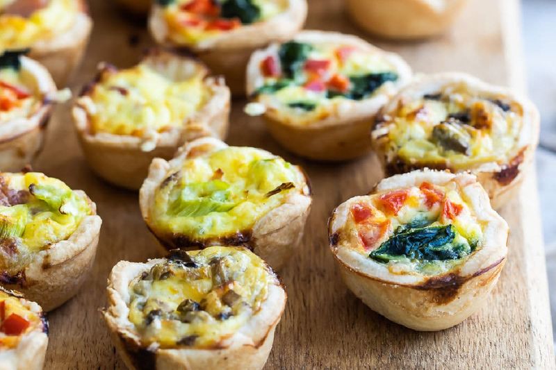 Mini Quiches With Spinach And Cheese