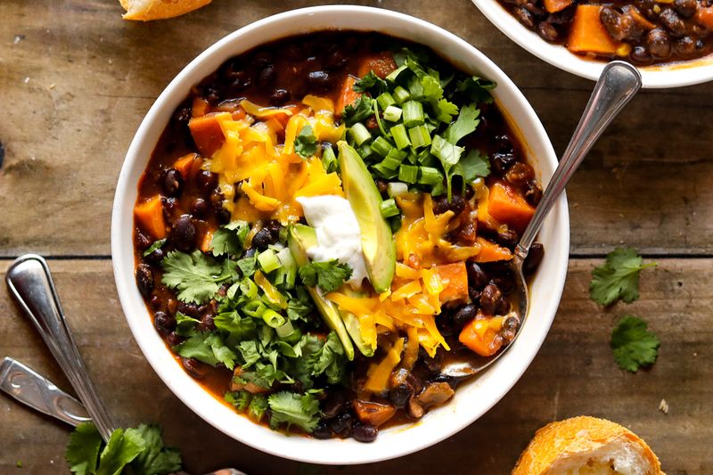 Sweet Potato And Black Bean Chili
