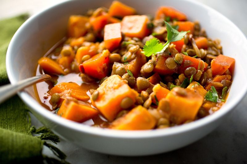 Hearty Lentil And Sweet Potato Stew