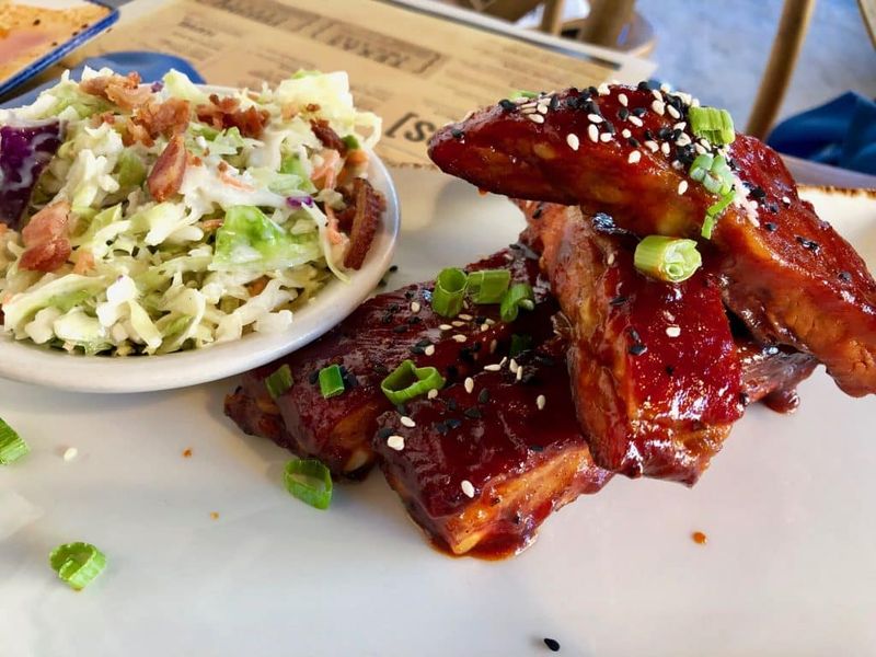 BBQ Ribs With Coleslaw
