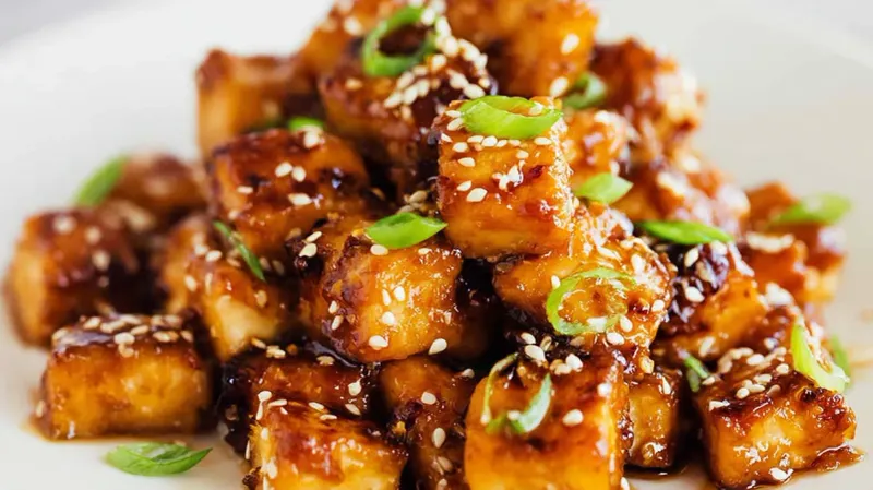 Sticky Soy-Glazed Tofu Bites