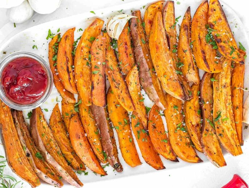 Bake Sweet Potato Wedges With Paprika