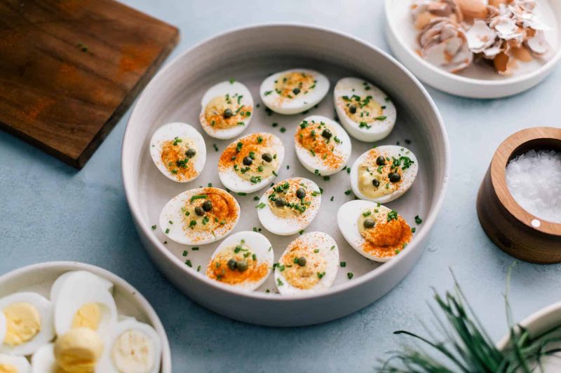 Boiled Eggs With A Sprinkle Of Paprika