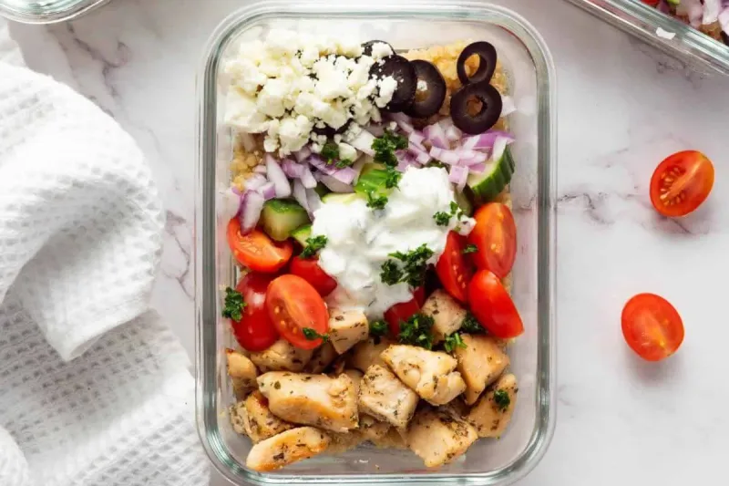 Greek Chicken Bowls With Tzatziki Sauce