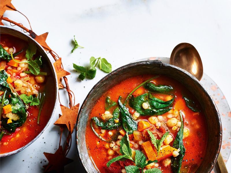 Moroccan Chickpea And Spinach Stew