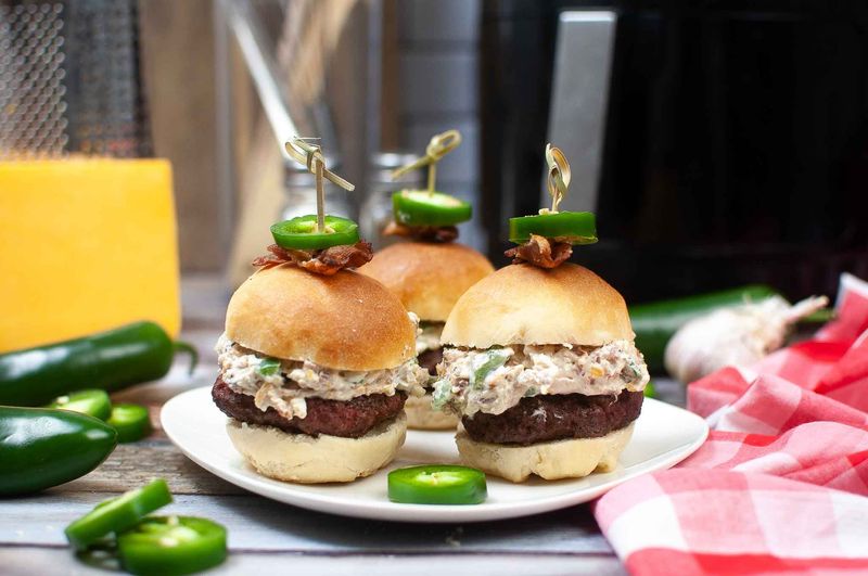 Bacon-Wrapped Jalapeño Sliders