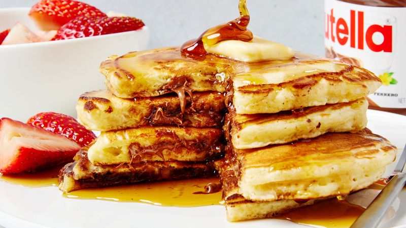 Nutella Stuffed Pancakes